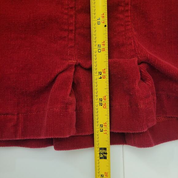 Christopher & Banks Red Button-Up Blazer Jacket Large Stretch Cotton Corduroy - Picture 6 of 7